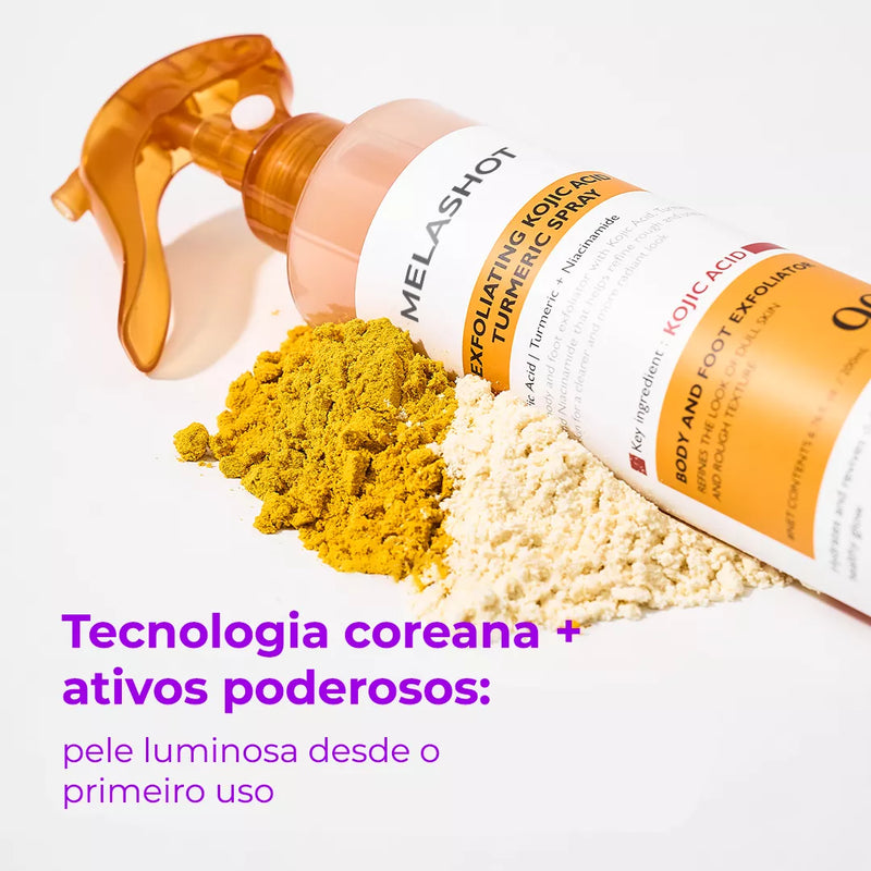 Melashot – Spray Esfoliante Corporal Que Clareia Manchas e Deixa a Pele Lisa e Iluminada em Minutos (Oferta Exclusiva)