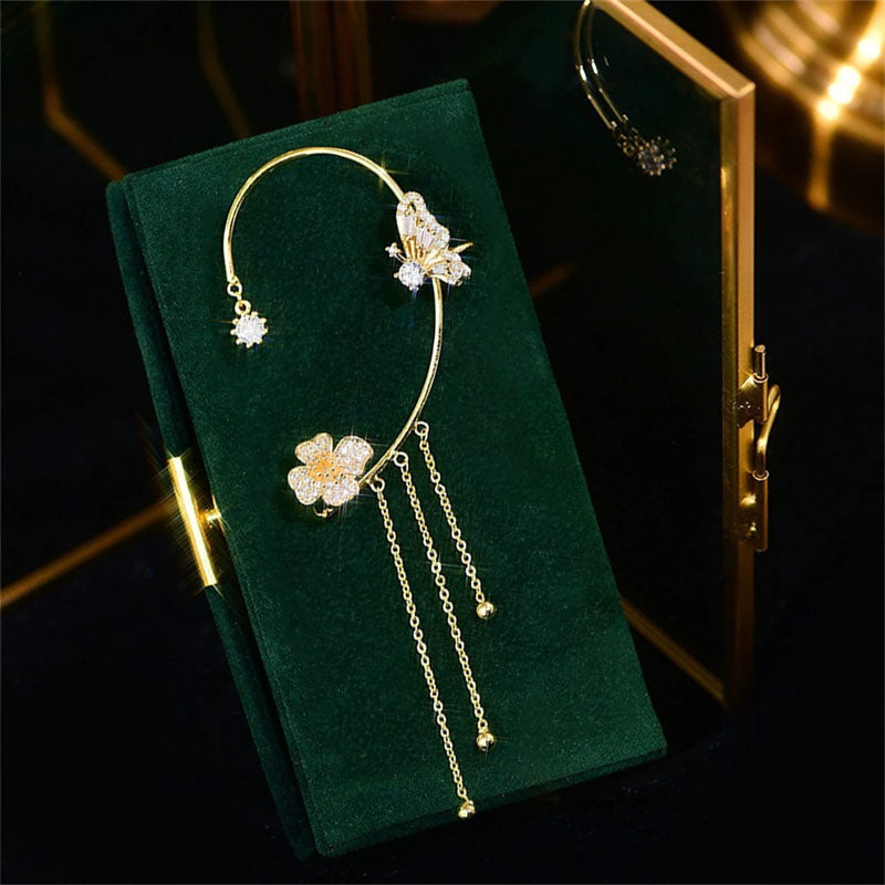 Brinco Butterfly - Belíssimo Brinco De Zircônias No Estilo Borboletas